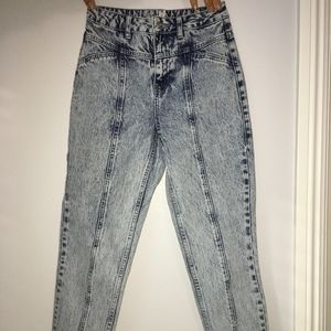 Bleach Acid Wash Mom Jeans